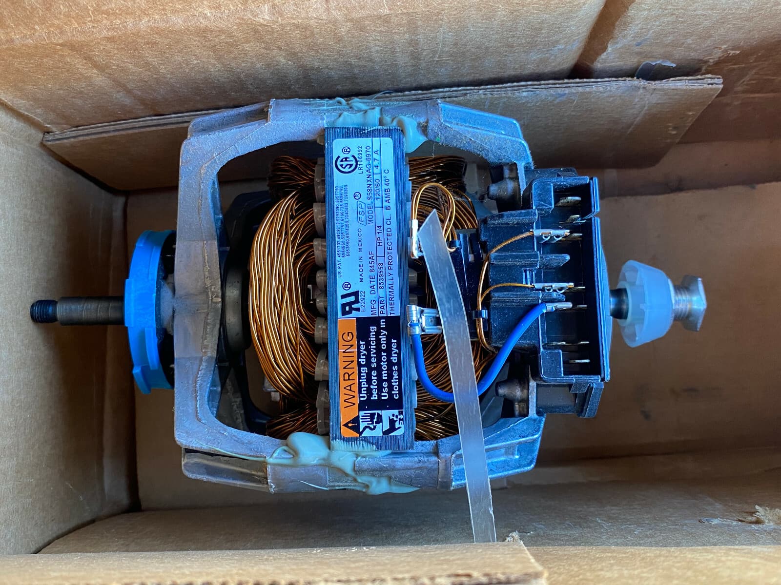 Genuine OEM Whirlpool  Dryer Drive Motor 8539558 — thumbnail 2
