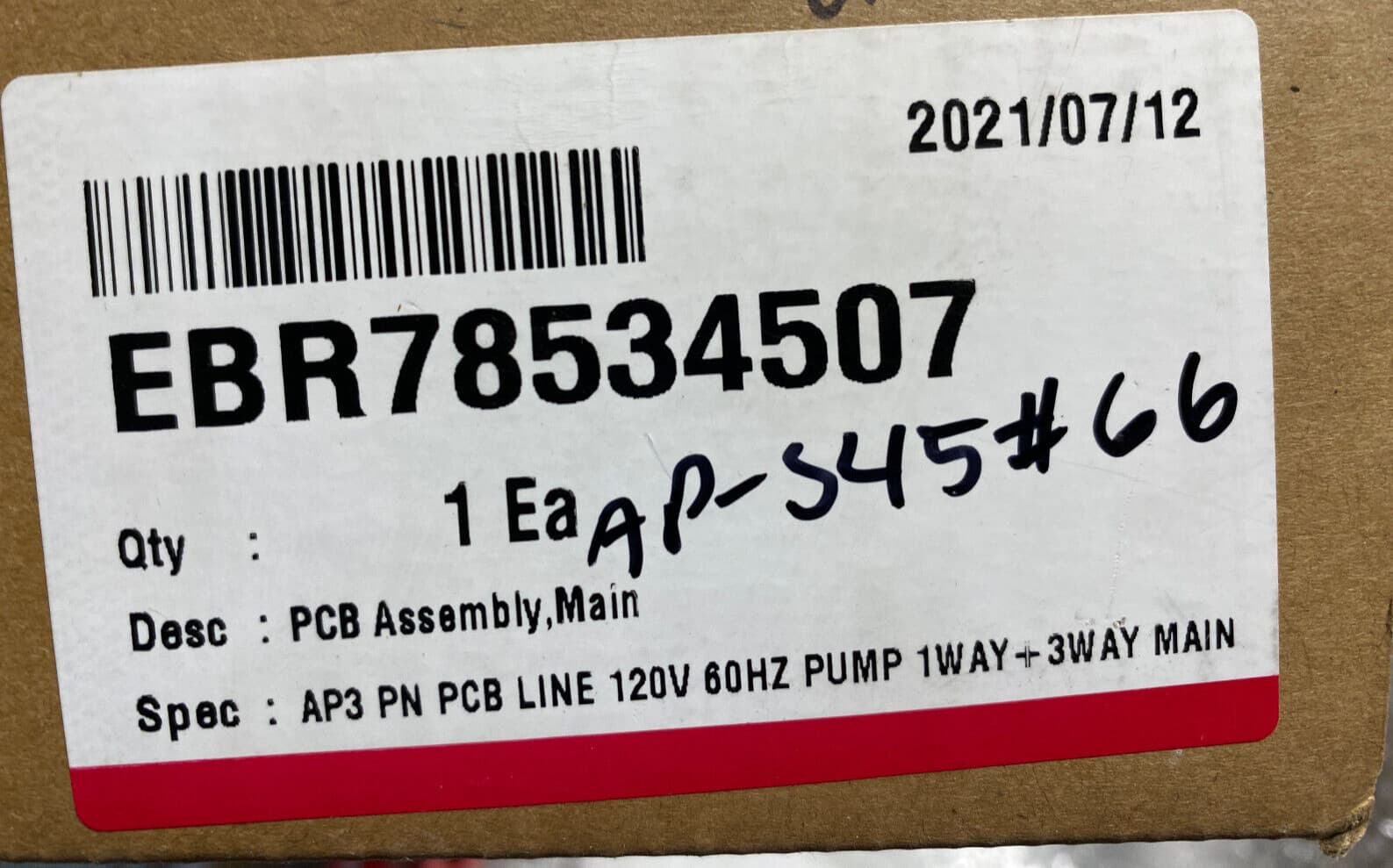 Genuine OEM LG Washer Electronic Control Board EBR78534507 — thumbnail 4