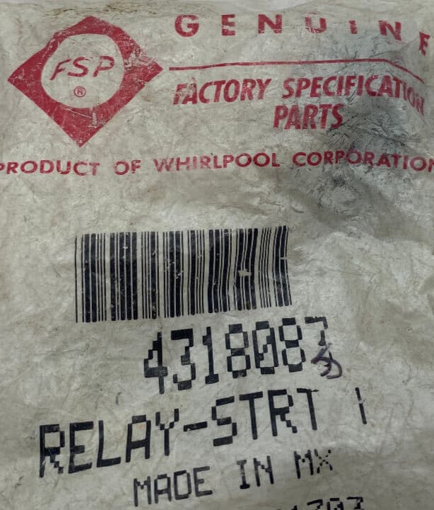 New Genuine OEM Whirlpool Refrigerator Relay Start 4318083 — thumbnail 4