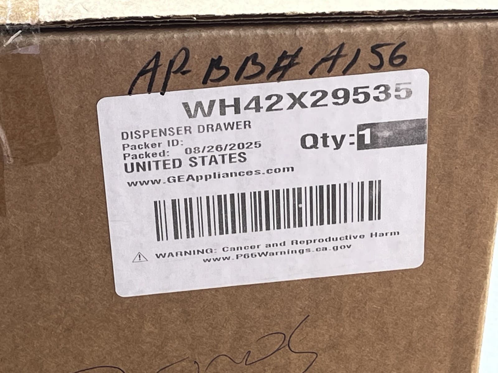 New Genuine OEM GE Washer Dispenser Housing & Drawer Assembly WH42X29535 — thumbnail 5