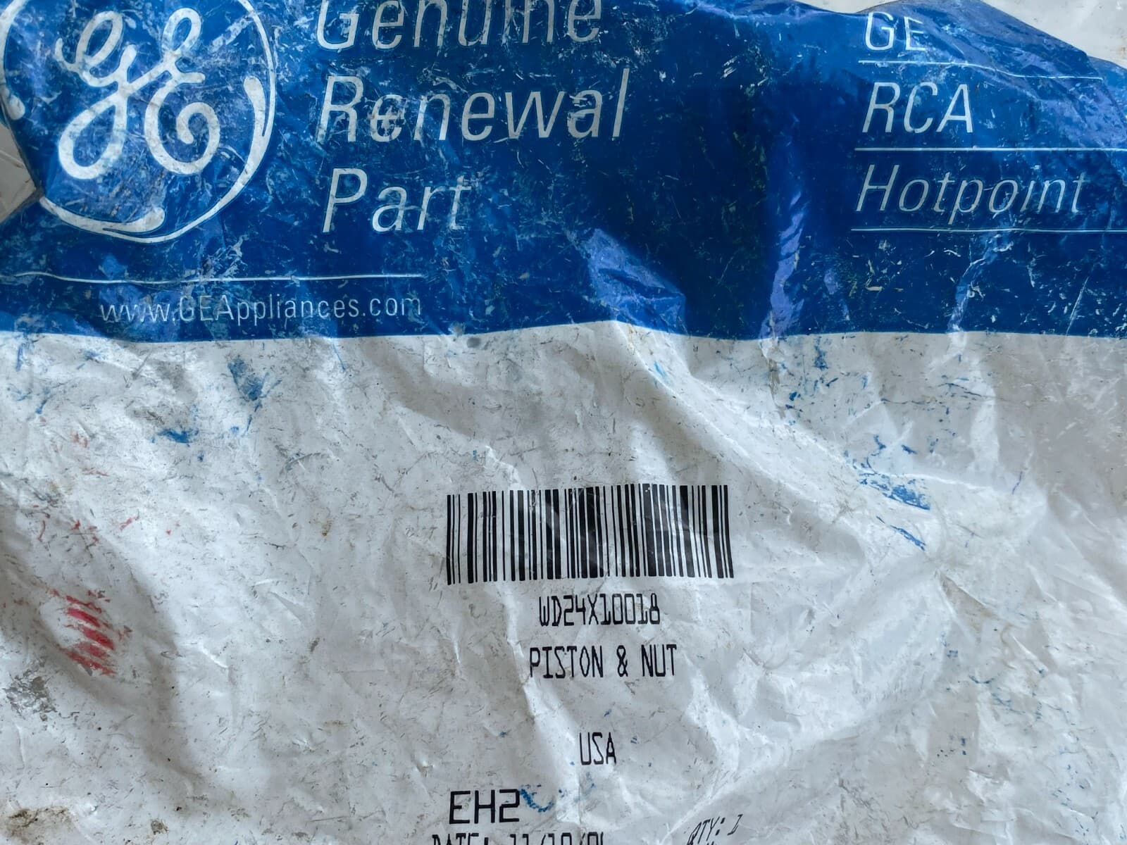 NEW Genuine OEM GE Dishwasher Piston & Nut Assembly WD24X10018 — thumbnail 4