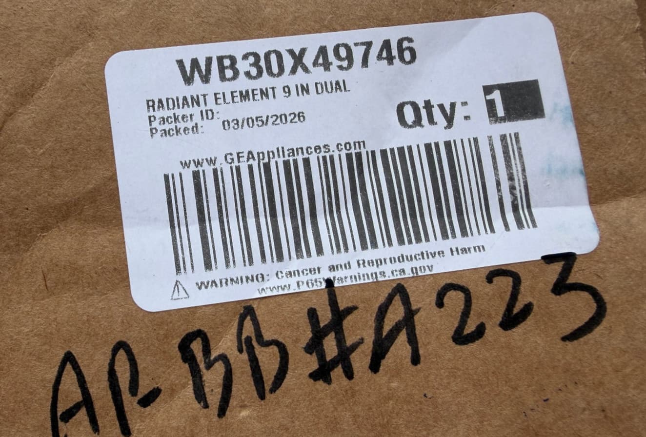 WB30X49746 OEM GE Range Radiant Element 9 In Dual New Genuine — thumbnail 6
