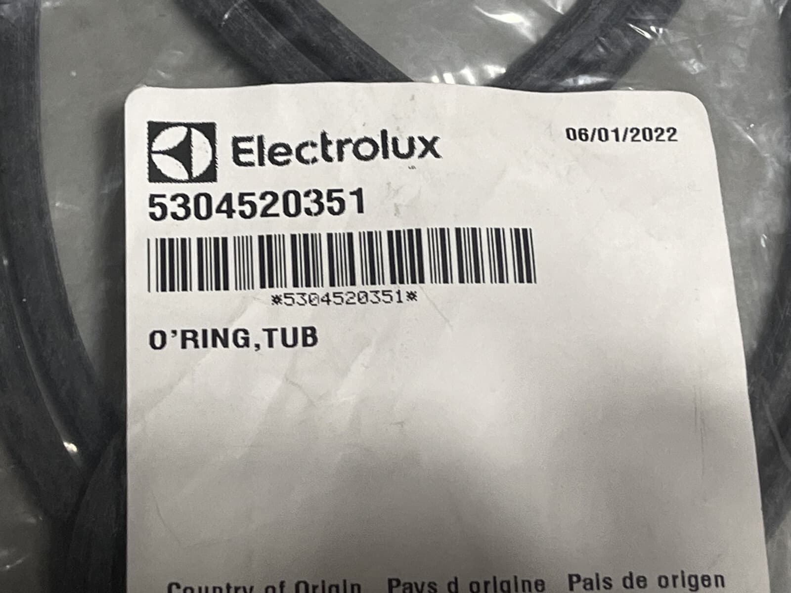 New Genuine OEM Frigidaire Washer O-Ring Tub 5304520351 — thumbnail 2
