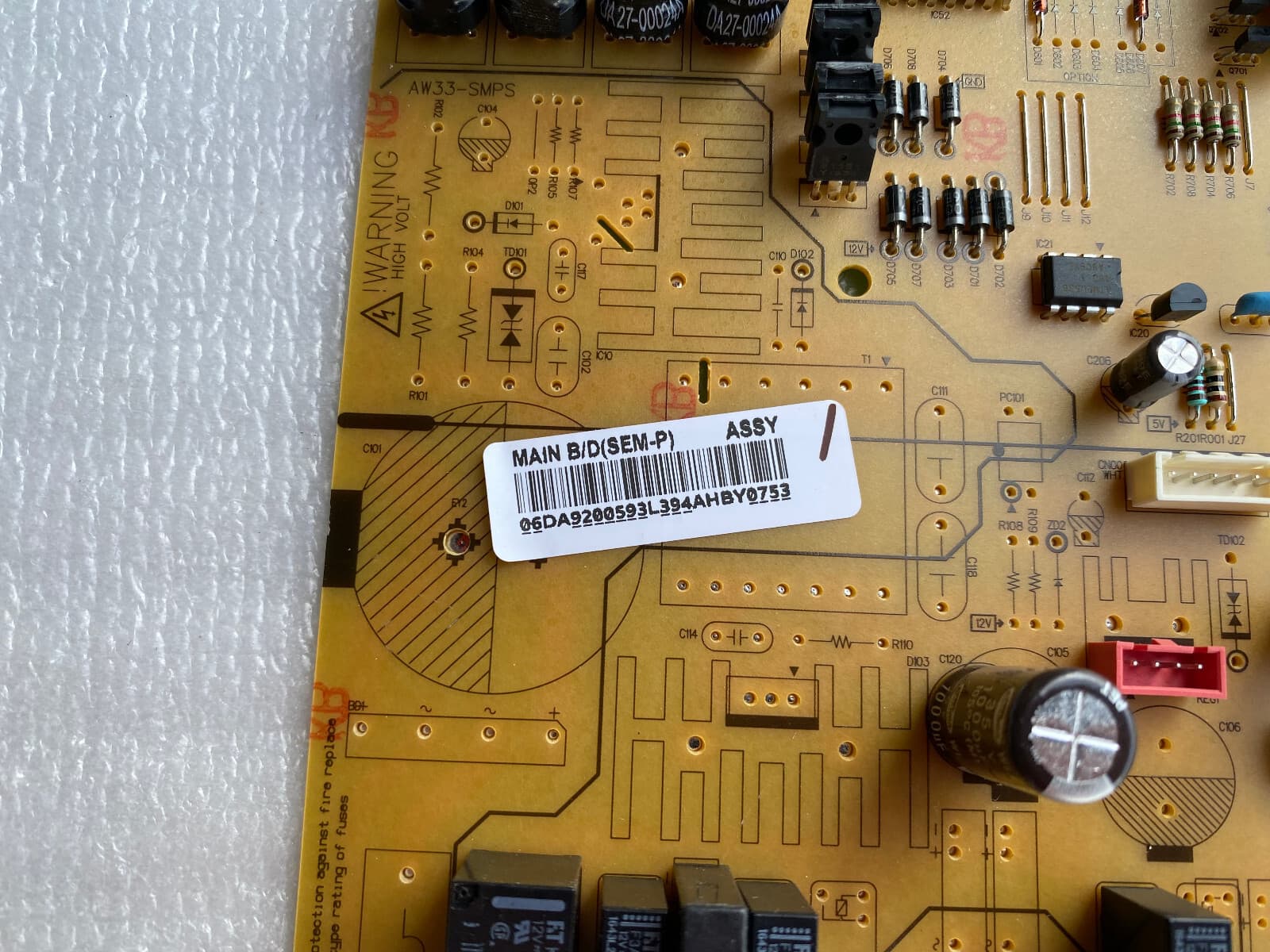 Genuine OEM Samsung Refrigerator Power Control Board DA92-00593L — thumbnail 4