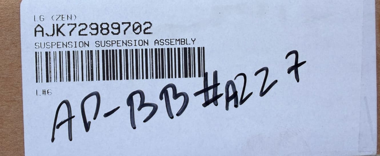 AJK72989702 OEM LG Washer Suspension Assembly Kit New Genuine — thumbnail 2