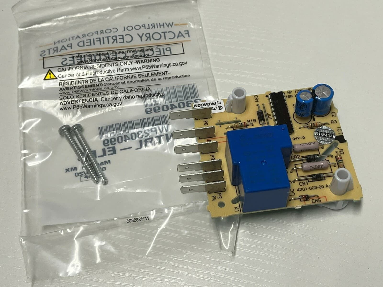 WP2304099 New Genuine OEM Whirlpool Refrigerator Control Board