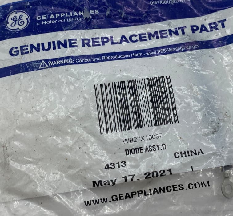 New Genuine OEM GE Microwave High-Voltage Diode WB27X10037 — thumbnail 2