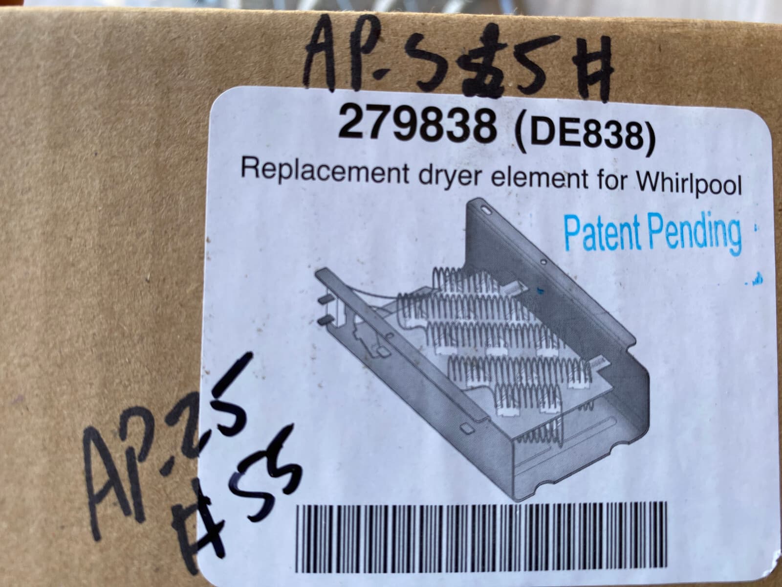 279838 NEW Replacement for Whirlpool Dryer Heating Element — thumbnail 3