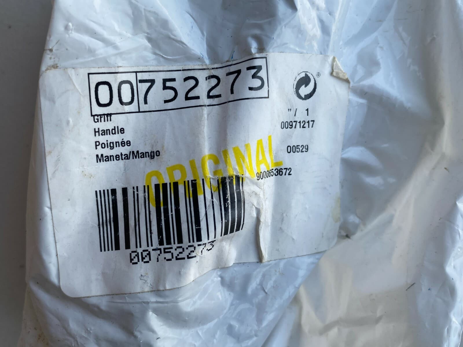 New Genuine Bosch Handle 00752273 — thumbnail 4