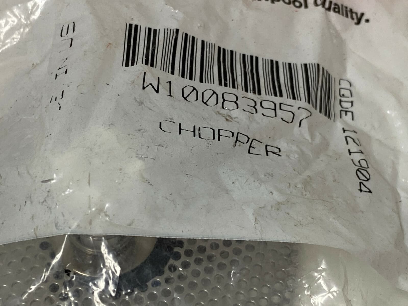 New Genuine OEM Whirlpool  Dishwasher Food Chopper W10083957 — thumbnail 6