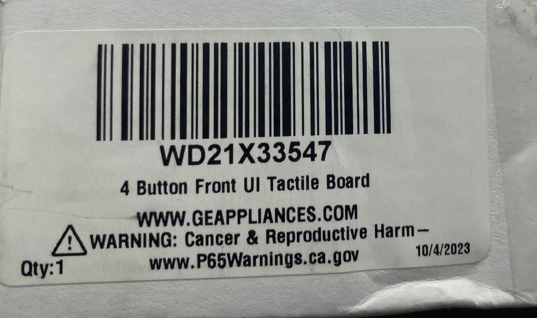 New Genuine OEM GE Dishwasher Configured UI Control Board WD21X33547 — thumbnail 7