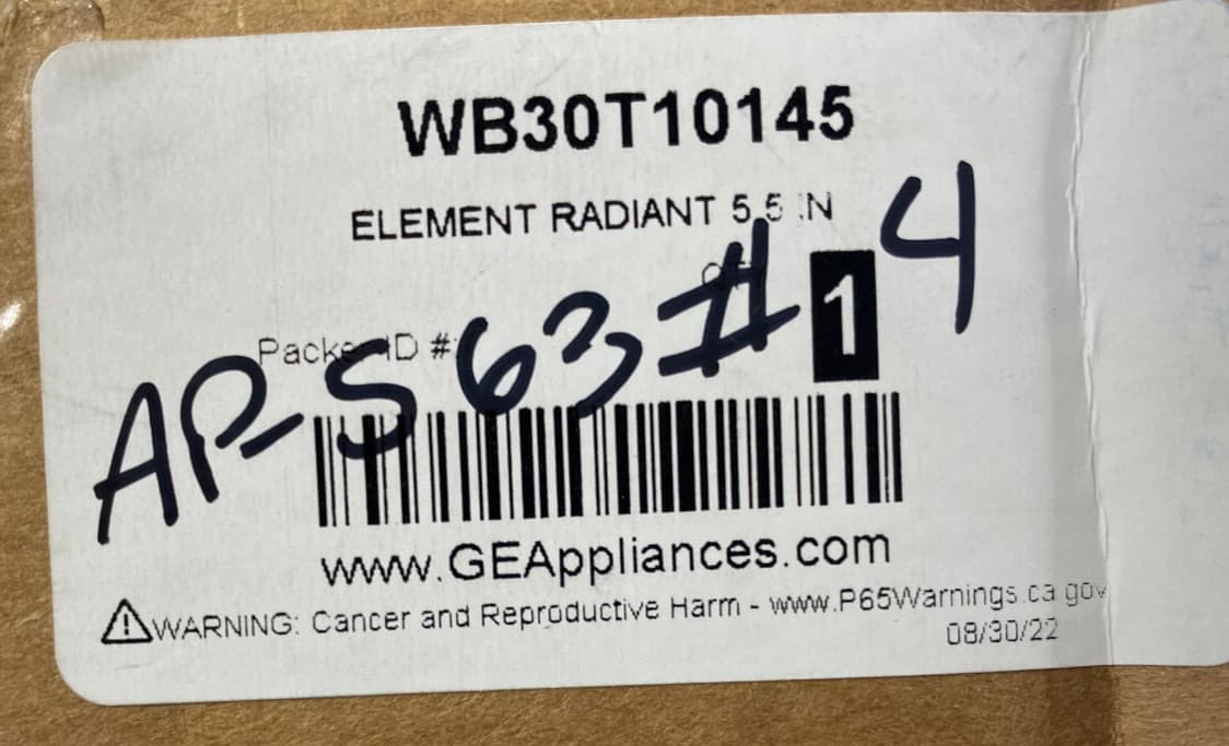 WB30T10145  GE Range Element Radiant 5.5 '' NEW Genuine — thumbnail 6