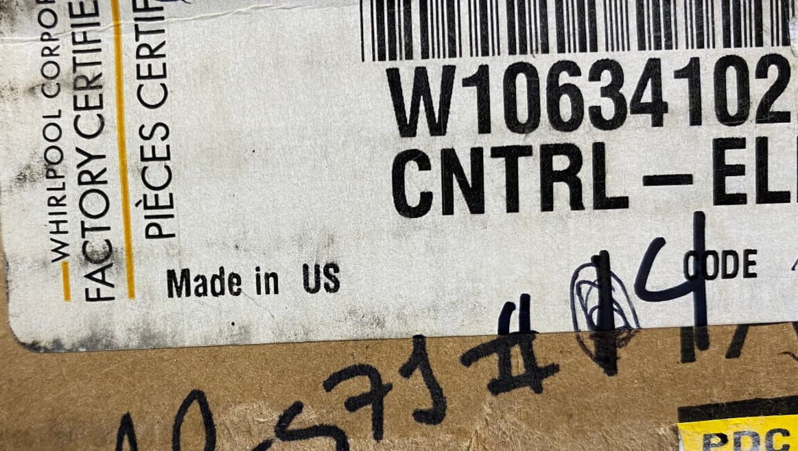 New Genuine OEM Whirlpool Washer Control Board W10634102 — thumbnail 6