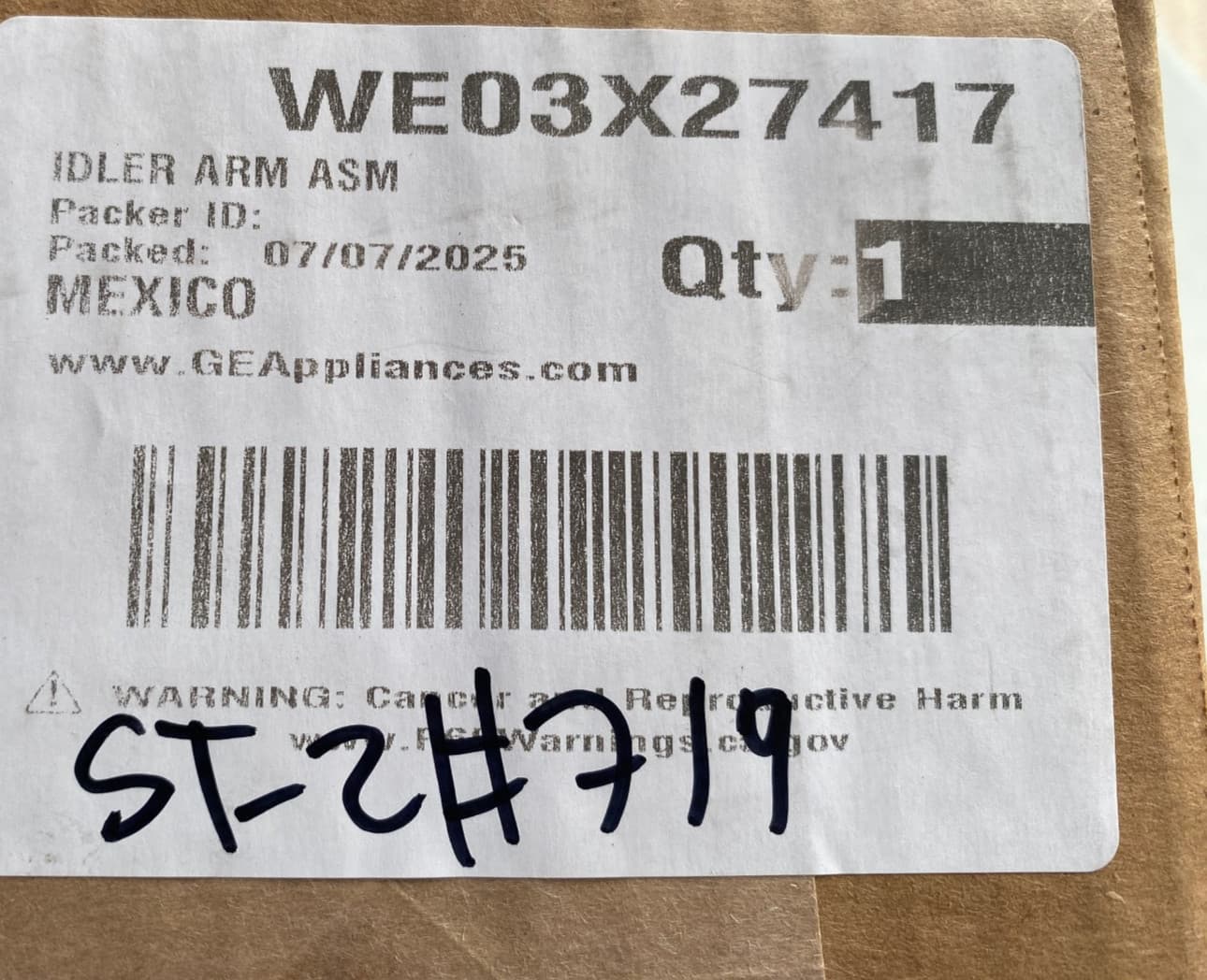 New Genuine OEM GE Laundry Center/Combo Idler Pulley GUD24ESSM0WW WE03X27417 — thumbnail 4