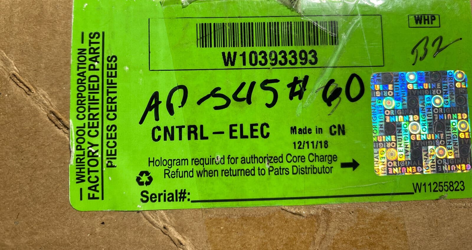 Genuine Whirlpool Washer Electronic Control Board W10393393 — thumbnail 5