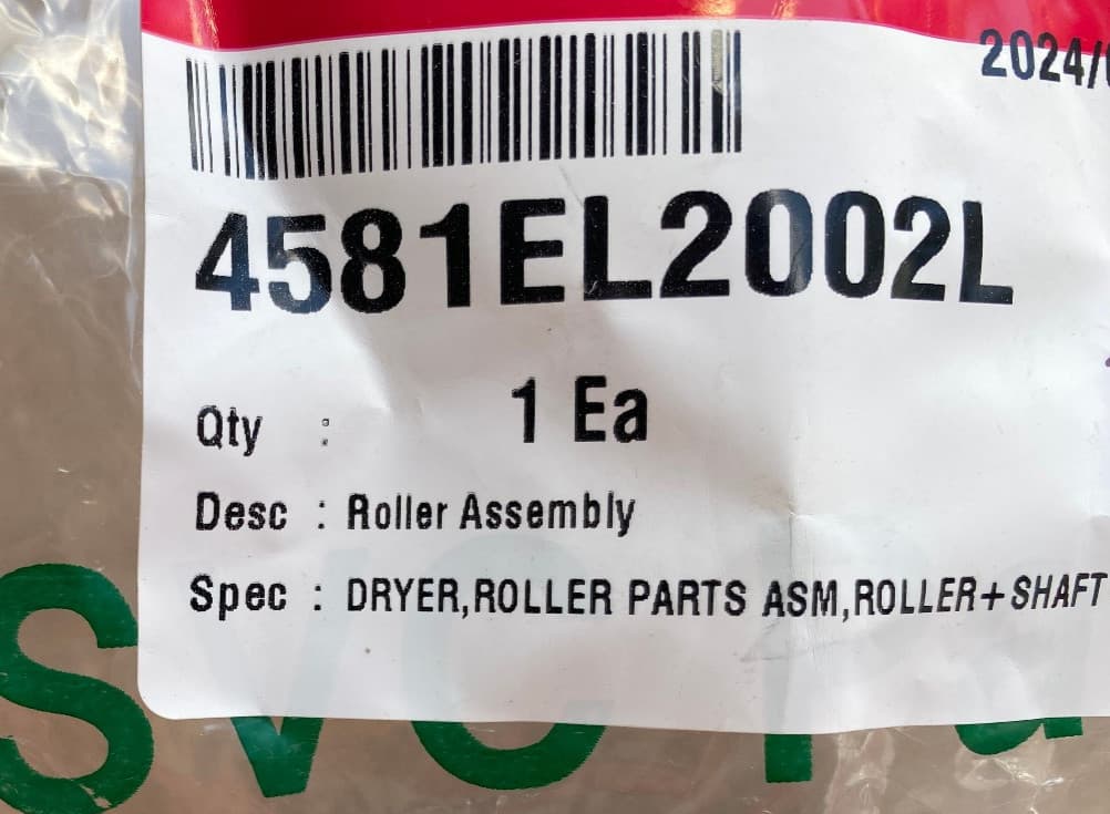New Genuine OEM LG Dryer Drum Roller Kit (Set of 4) DLE9577SM  4581EL2002L — thumbnail 2