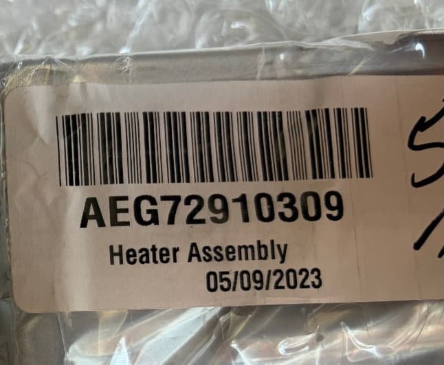 AEG72910309  OEM LG Dryer Heating Element Assembly New Genuine — thumbnail 4