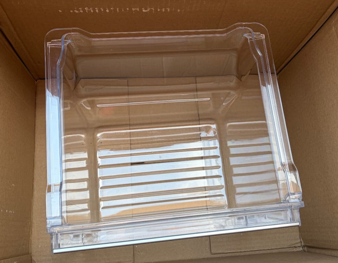 WR71X47951 OEM GE Refrigerator Lower Bin-Clear New Genuine
