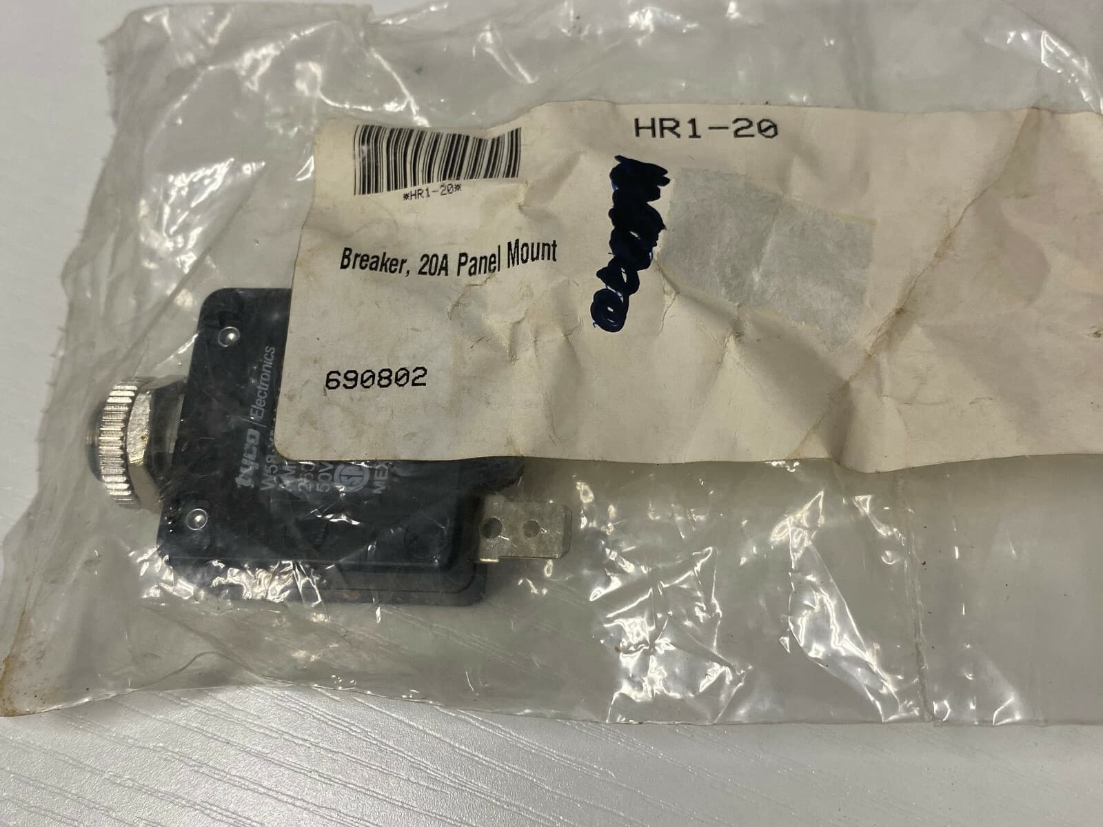Genuine OEM Potter Brumfield Breaker 20A Panel Mount HR1-20 — thumbnail 3