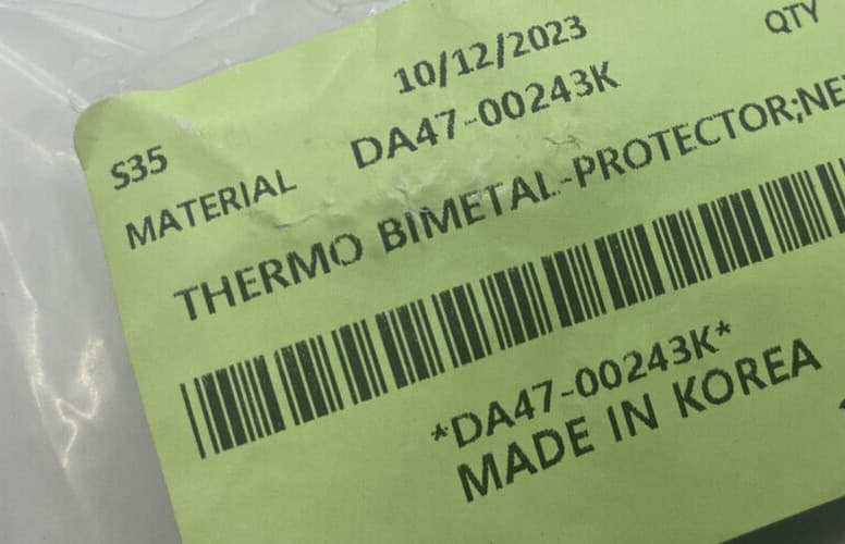 New Genuine OEM Samsung Refrigerator Bimetal Thermo Protector  DA47-00243K — thumbnail 4