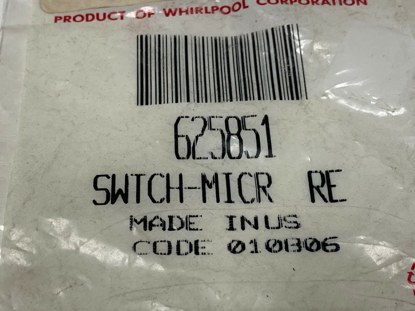 New Genuine OEM Whirlpool Refrigerator Micro Switch  625851 — thumbnail 5