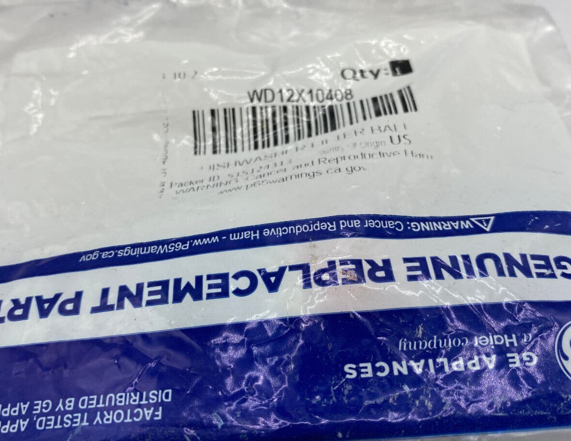 New Genuine OEM GE Dishwasher Filter Cartridge Ball WD12X10408 — thumbnail 3