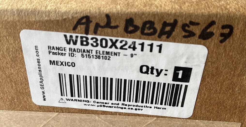 WB30X24111 OEM  GE Element Radiant 9' Dual New Genuine — thumbnail 10