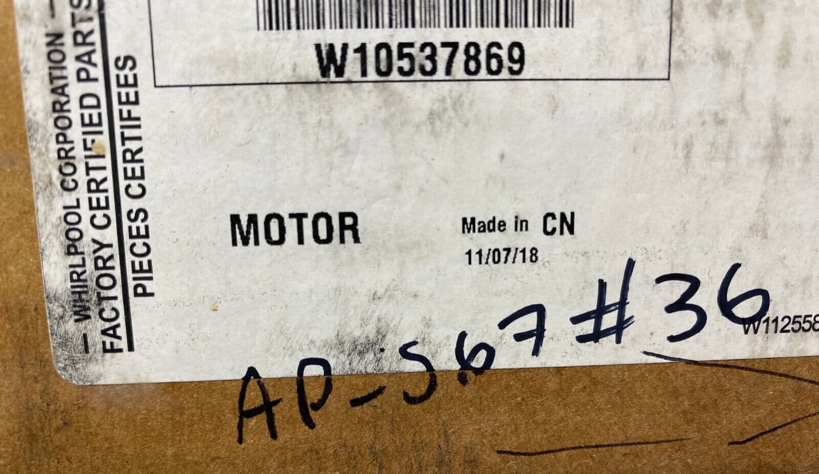 W10537869 OEM Whirlpool Dishwasher Diverter Motor NEW Genuine — thumbnail 10