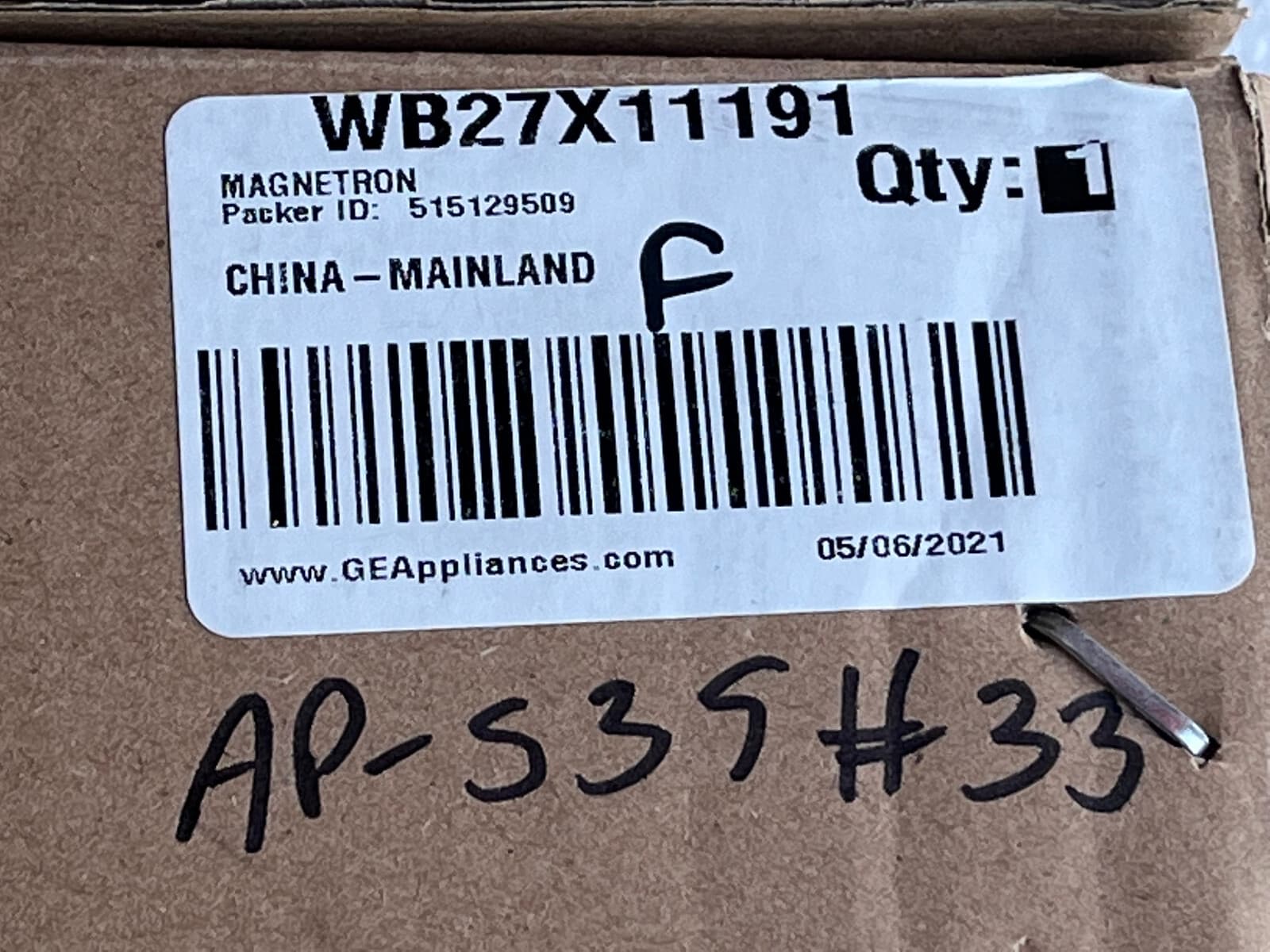 New Genuine GE Miccrowave Magnetron WB27X11191 — thumbnail 5