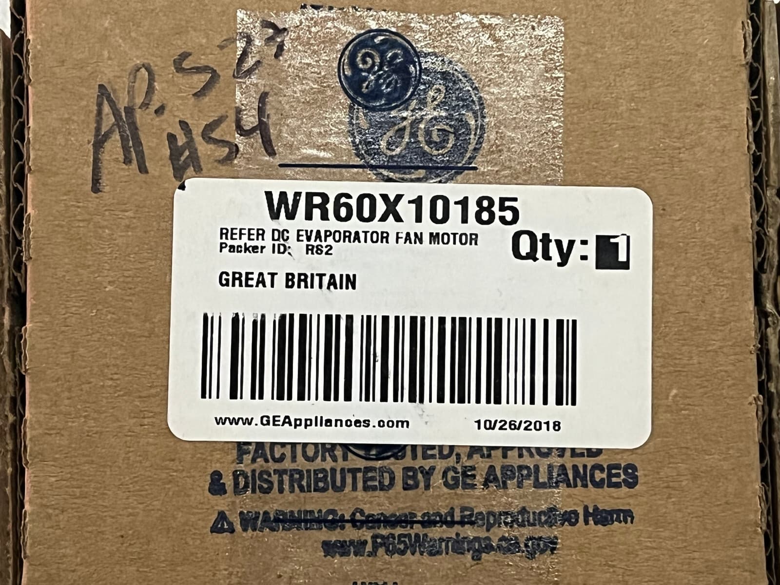 New Genuine GE Refrigerator Evaporator Fan Motor WR60X10185 — thumbnail 20