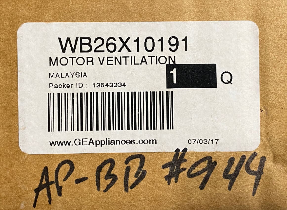 Genuine OEM GE Microwave Vent Motor Assembly WB26X10191 — thumbnail 7