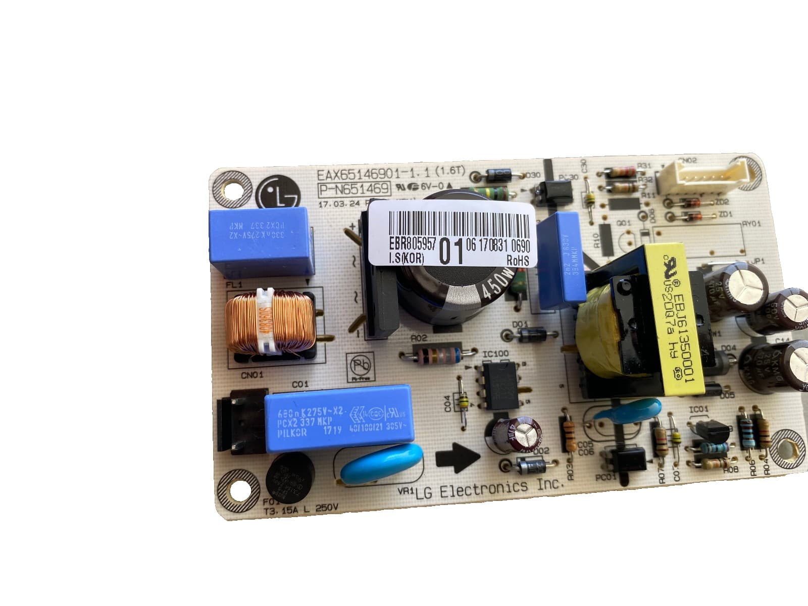 EBR80595701  OEM LG  Range Power Control Board New Genuine — thumbnail 2
