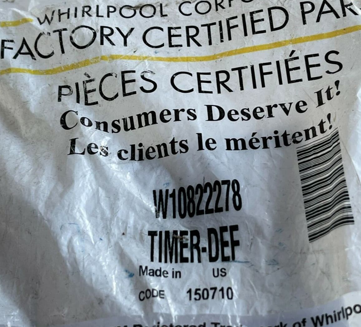 New Genuine OEM Whirlpool Refrigerator Defrost Timer W10822278 — thumbnail 5