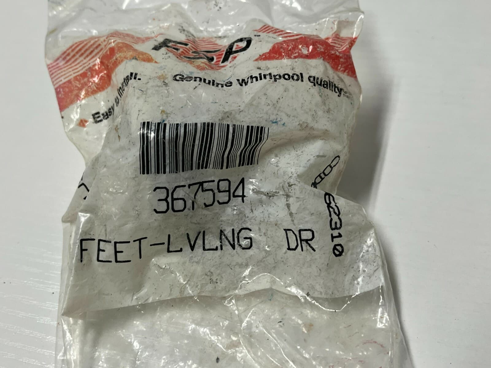NEW Genuine OEM Whirlpool Washer Front Feet WP367594 — thumbnail 6