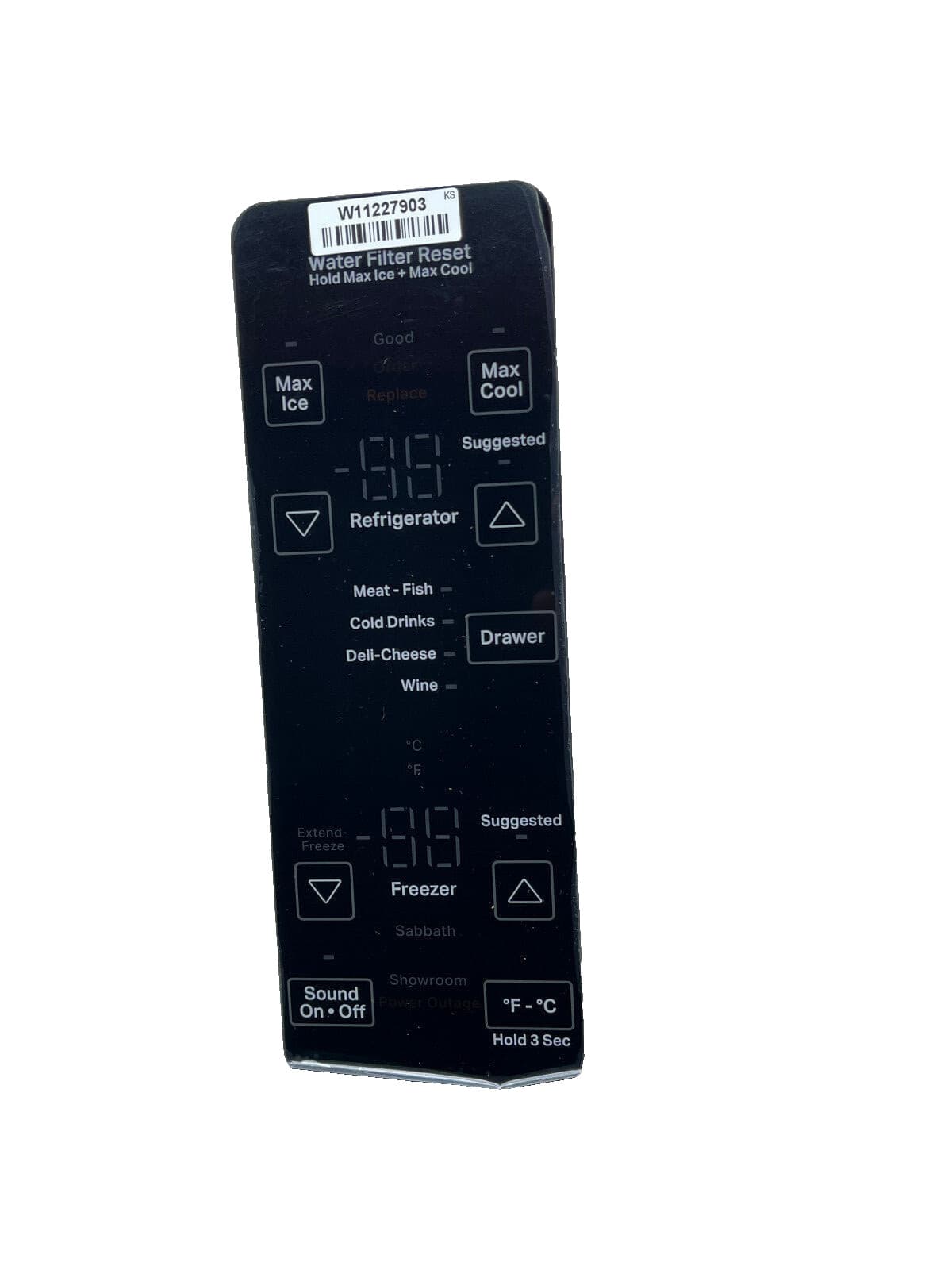 W11330486 OEM  Whirlpool Refrigerator Interface Touchpad Panel-Ui Genuine — thumbnail 2