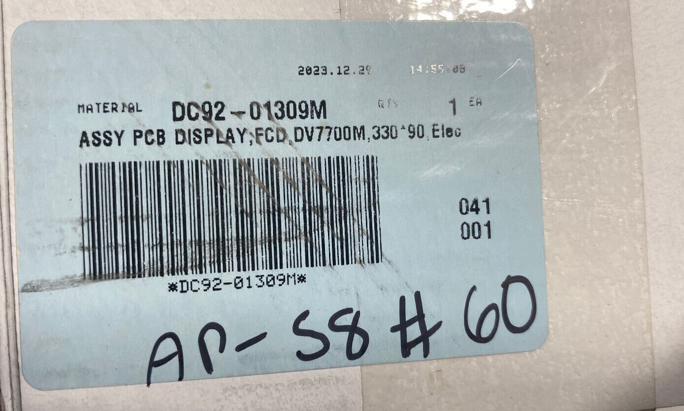 New Genuine OEM Samsung Dryer User Interface Assembly DC92-01309M — thumbnail 4