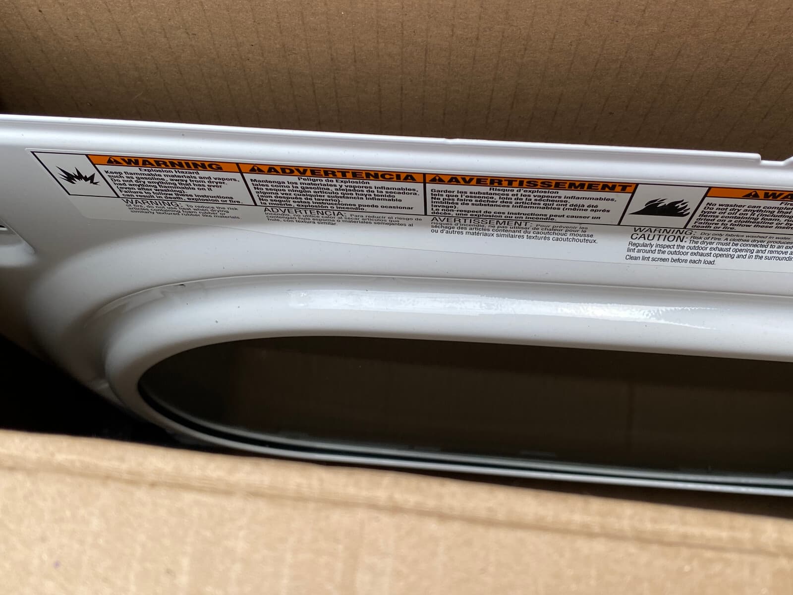 New Genuine Whirlpool Dryer Door Inner Panel Assembly (White) W10903212 — thumbnail 2