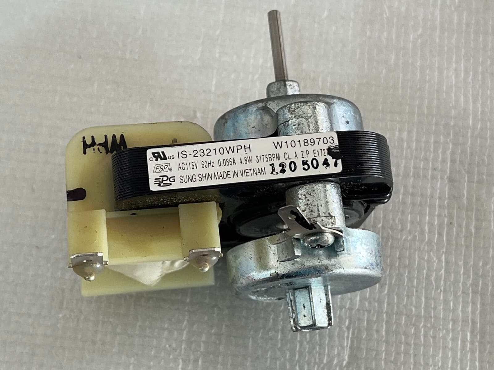 Genuine OEM Whirlpool Refrigerator Motor Evap W10188389 — thumbnail 3