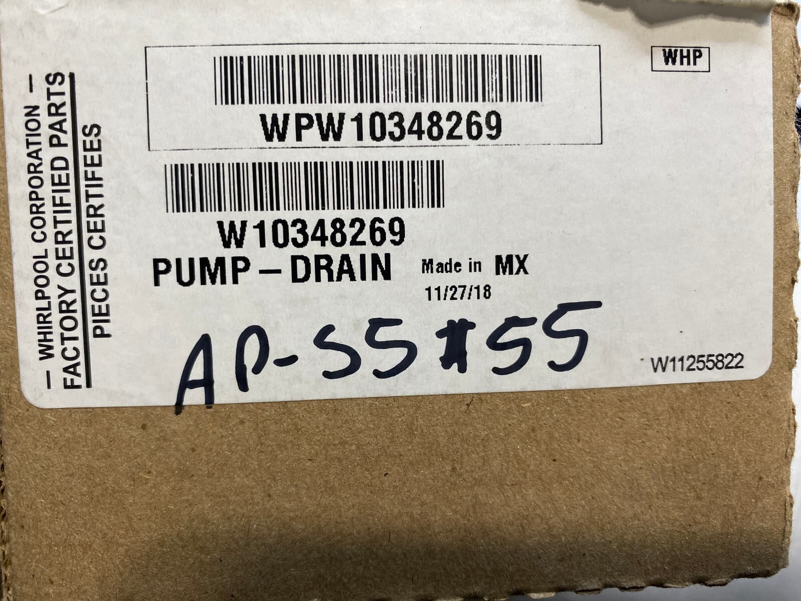 New Genuine  Whirlpool  Dishwasher Pump W10348269 — thumbnail 12