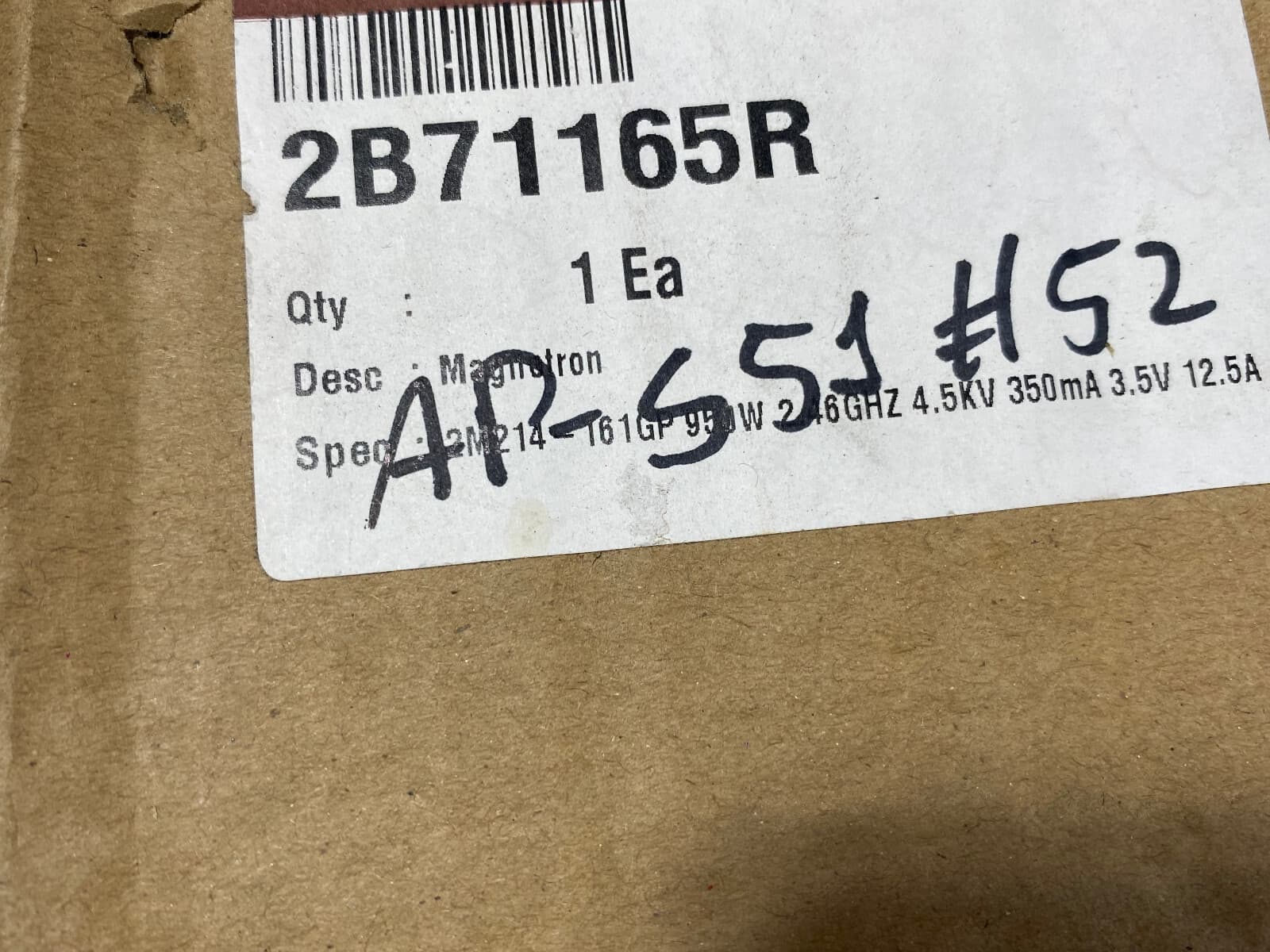 New Genuine LG Microwave Magnetron 2B71165R — thumbnail 5