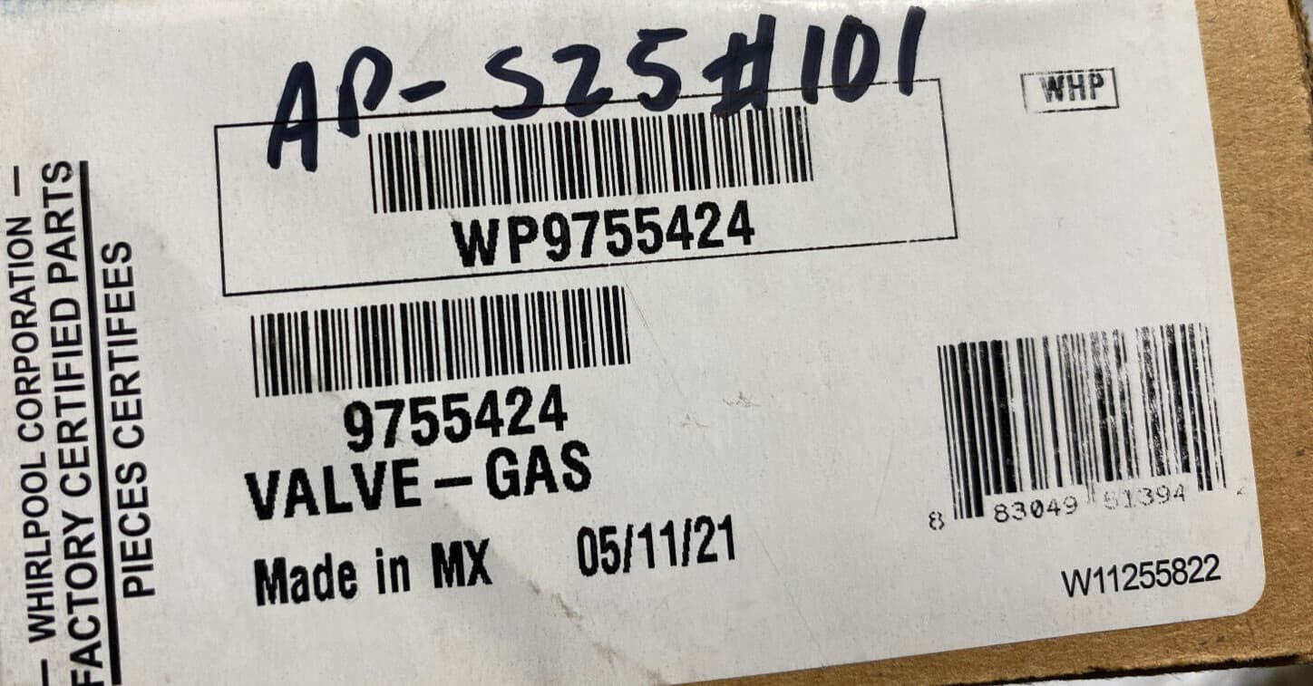 9755424 WP9755424 Whirlpool OEM Range Gas Valve and Regulator  New Genuine — thumbnail 5