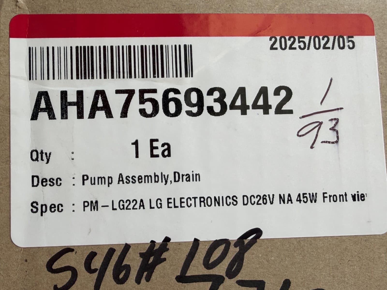 AHA75693442 OEM LG  Washer Drain Pump Assembly New Genuine — thumbnail 5
