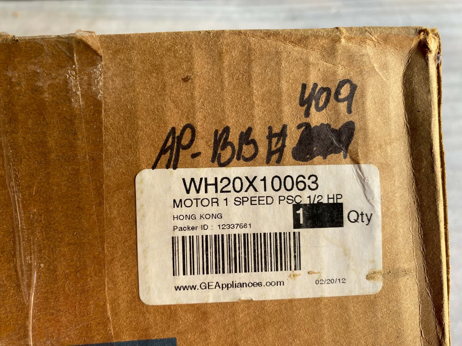 New Genuine OEM GE Washer Drive Motor 1 SPEED PSC 1/2 HP WLSR2000G2WW WH20X10063 — thumbnail 5