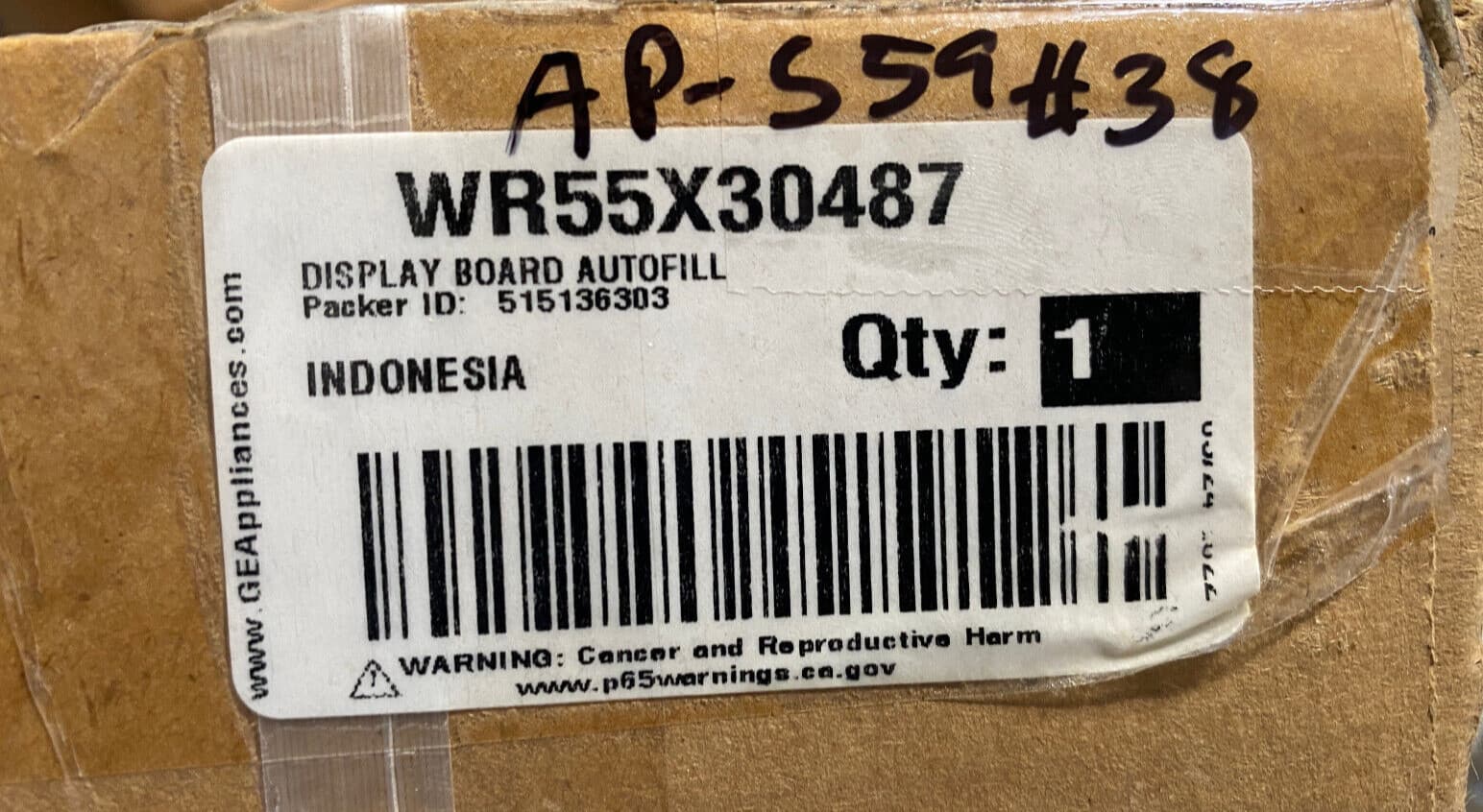 WR55X30487 OEM GE Refrigerator Dispenser Display Control Board  New Genuine — thumbnail 9