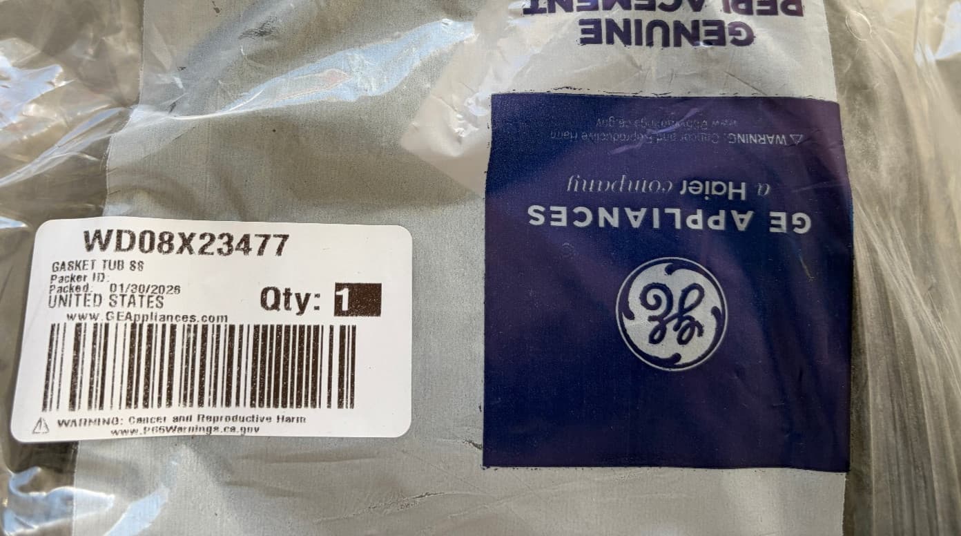 WD08X23477 OEM GE Dishwasher Tub Seal New Genuine — thumbnail 2