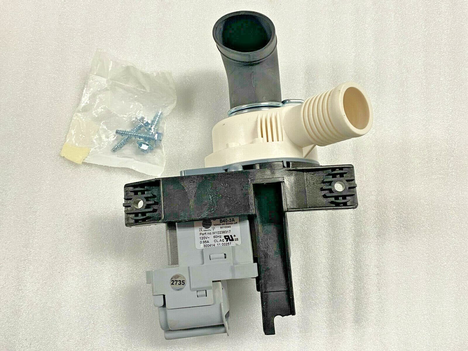 W10536347 Whirlpool OEM Washer Drain Pump Kit NEW Genuine — thumbnail 5