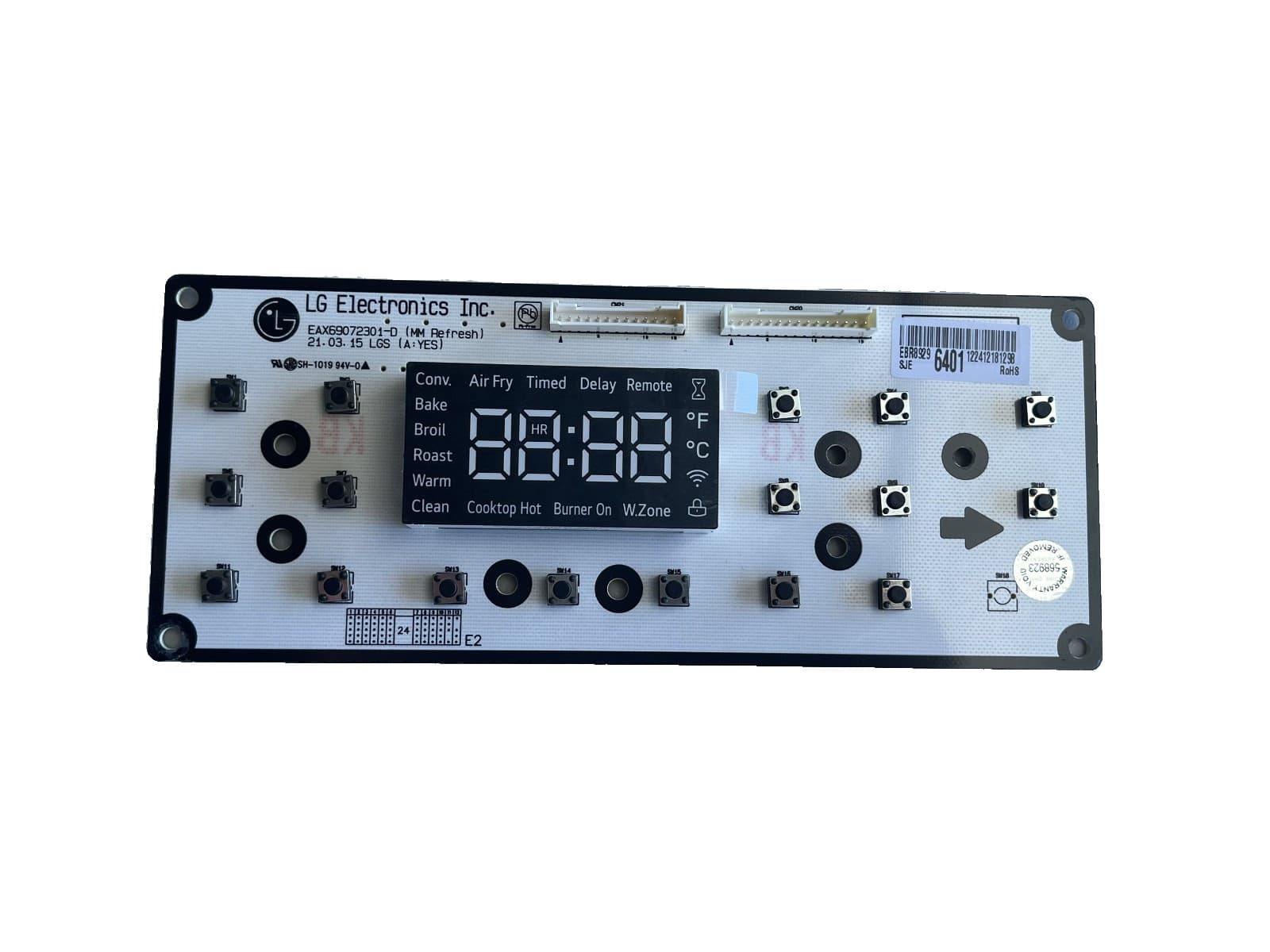 EBR89296401 OEM LG Range Display Control Board New Genuine