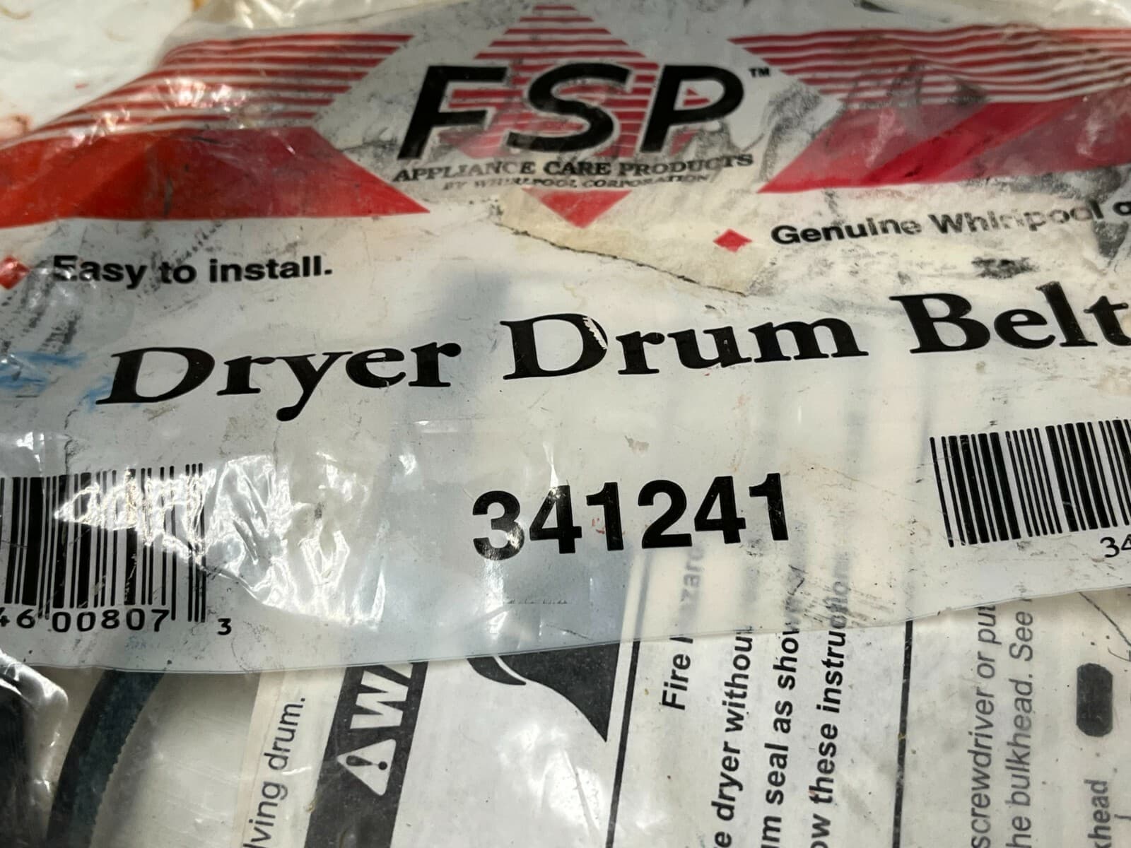 341241  OEM Whirlpool Dryer Drum Belt  (2 Pack) New Genuine — thumbnail 10