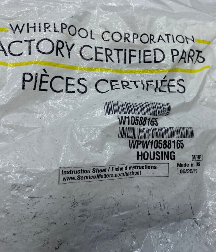 New Genuine OEM Whirlpool Dishwasher Adjuster Housing WPW10588165 W10588165 — thumbnail 3