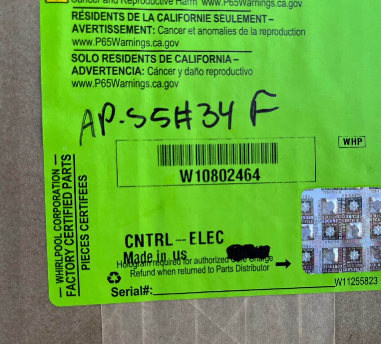 Genuine Whirlpool Dryer Control Board W10802464 — thumbnail 4